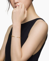 Classic Cablespira® Bracelet in 18K Yellow Gold with Pearls and Diamonds, 3mm